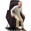 Poltrona Elettrica Telecomando Alzapersona Recliner Ecopelle Moro Schienale Alto