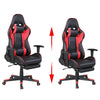 Poltrona Sedia Gaming 2 Cuscini Reclinabile 180° con Poggiapiedi Nero Rosso