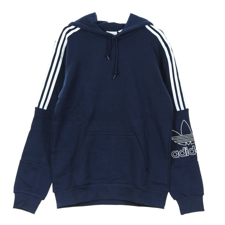 Adidas Felpa Cappuccio Uomo Outline Hoodie Collegiate Navy da uomo