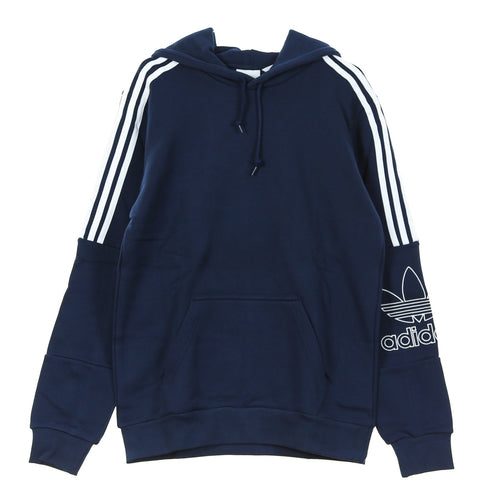 Adidas Felpa Cappuccio Uomo Outline Hoodie Collegiate Navy da uomo