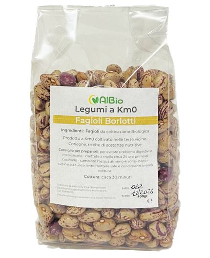 Fagioli borlotti 400g legumi siciliani coltivazione kilometro zero
