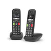 GIGASET E290 (NERO) - TELEFONO CORDLESS SENIOR DOPPIO - VIVAVOCE - TASTI GRANDI