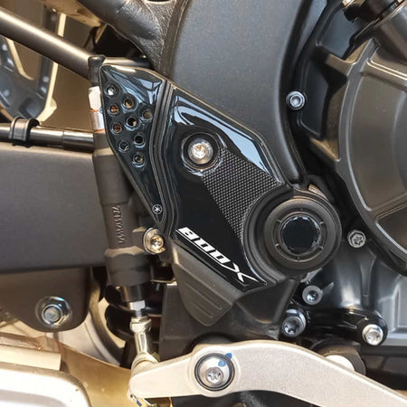 Adesivi 3D compatibili con Kove 800X Protezioni resinate per Battitacco moto