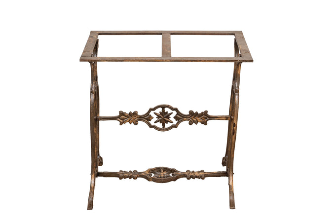 Biscottini Base Tavolo Ghisa Anticata Biscottini 71x43x71 Robusta Stabile Fatta Mano