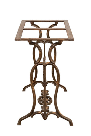 Biscottini Base Tavolo Ghisa Anticata Biscottini 71x43x71 Robusta Stabile Fatta Mano