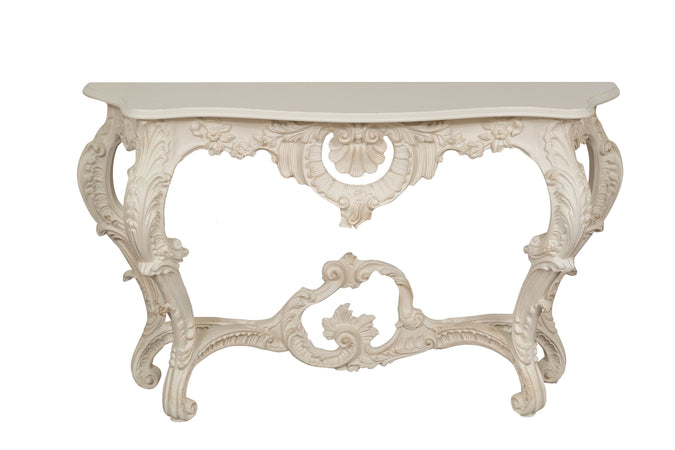 Biscottini Consolle Biscottini Legno Bianco Anticato 135x37x80 Mobile Made Italy FINITURA