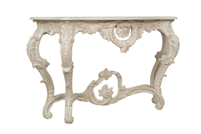 Biscottini Consolle Biscottini Legno Bianco Anticato 135x37x80 Mobile Made Italy FINITURA