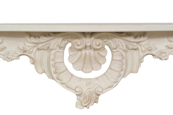 Biscottini Consolle Biscottini Legno Bianco Anticato 135x37x80 Mobile Made Italy FINITURA