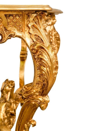 Biscottini CONSOLLE IN LEGNO FINITURA FOGLIA ORO ANTICATO MADE IN ITALY dimensioni