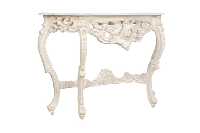 Biscottini CONSOLLE IN LEGNO FINITURA BIANCA ANTICATA MADE IN ITALY dimensioni lunghezza