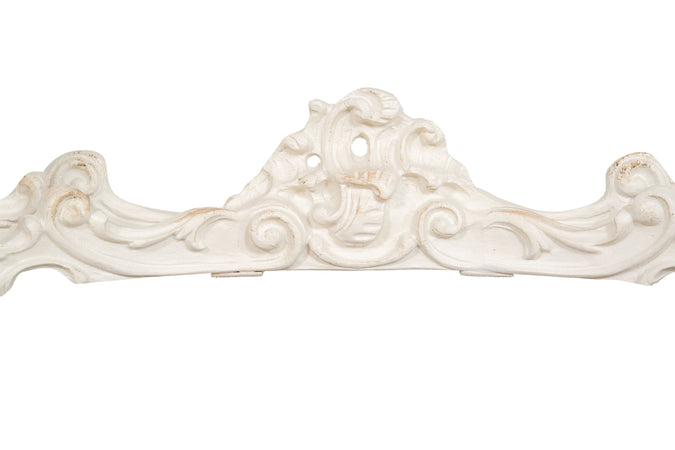 Biscottini Consolle Biscottini Legno Massello Bianca Anticata 125x38x87 Stile Fiorentino