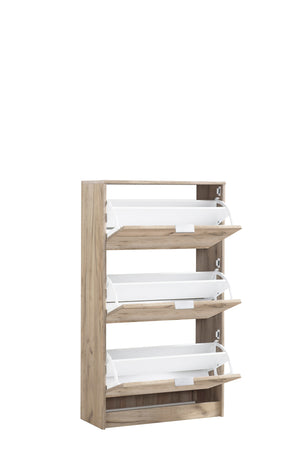 Scarpiera doppia profondità "Iceland" in legno, soluzione porta scarpe salva-spazio per la casa