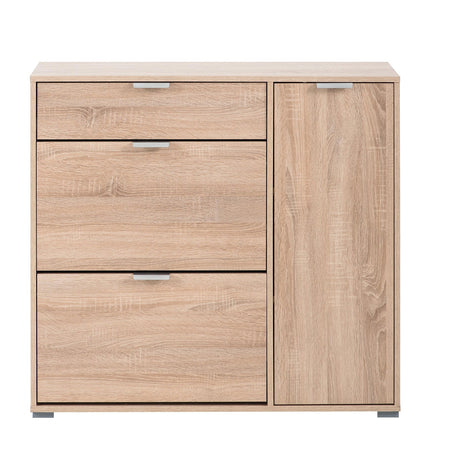 Scarpiera multiuso con 3 cassetti ed 1 anta "Ada" per interno armadio basso h 94,5 cm