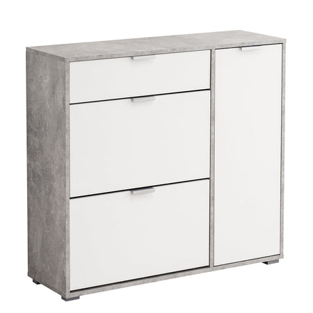 Scarpiera multiuso con 3 cassetti ed 1 anta "Ada" per interno armadio basso h 94,5 cm