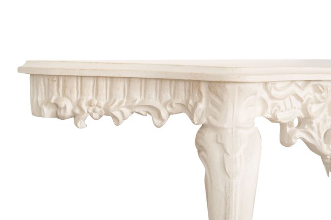 Biscottini CONSOLLE IN LEGNO FINITURA BIANCA ANTICATA MADE IN ITALY dimensioni lunghezza