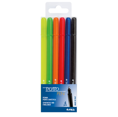 Busta 6 Pennarello Tratto Pen New Metal