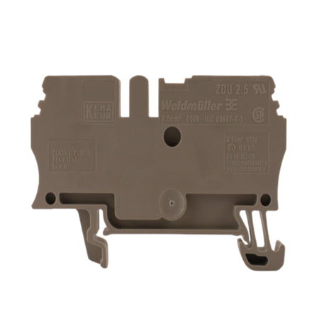 Morsetto passante beige 2,5mmq 1 piano 2 conduttori Weidmuller