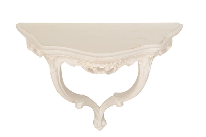 Biscottini Biscottini Consolle Legno Bianca Anticata Italiana 57x22x52 Arredo Casa Design