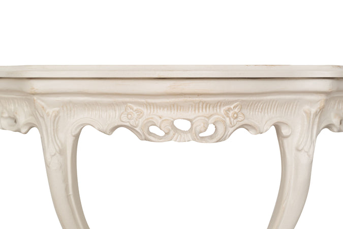 Biscottini Biscottini Consolle Legno Bianca Anticata Italiana 57x22x52 Arredo Casa Design