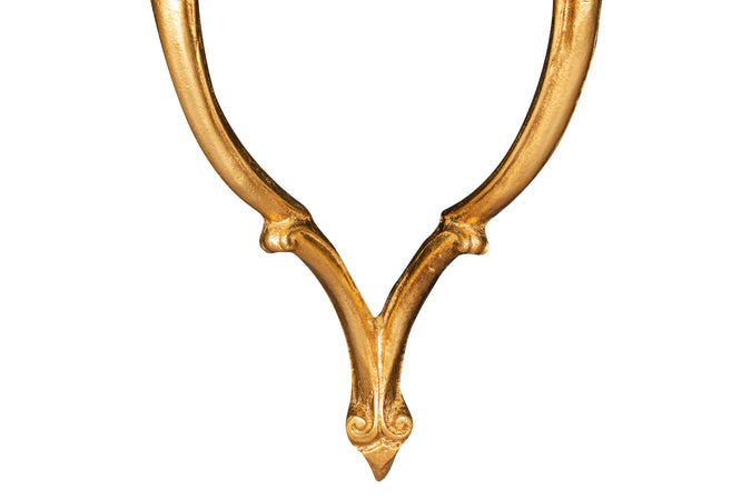 Biscottini Biscottini Consolle Legno Foglia Oro Anticato Made Italy 57x22x52 Arredo