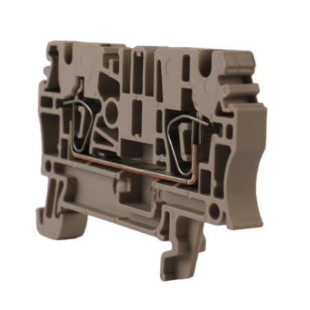 Morsetto passante beige 2,5mmq 1 piano 2 conduttori Weidmuller