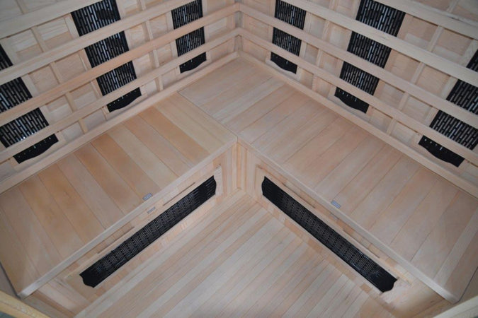 Sauna Infrarossi per 4 persone in Legno Hemlock 150x89x84 Lux
