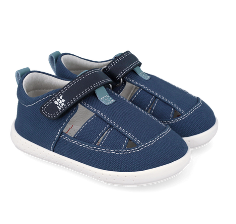 Sandali bambino blu primi passi barefoot 19 -26 Garvalin