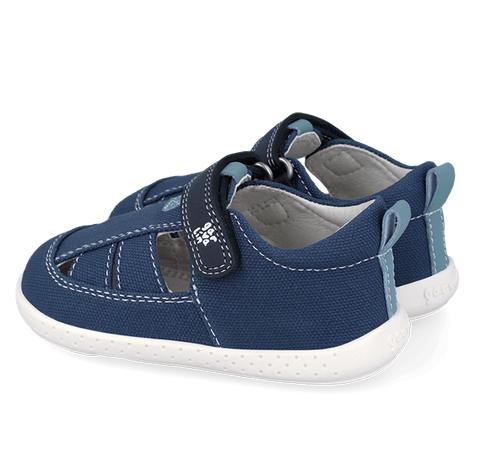 Sandali bambino blu primi passi barefoot 19 -26 Garvalin