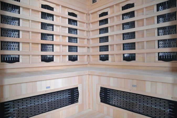 Sauna Infrarossi per 4 persone in Legno Hemlock 150x89x84 Lux