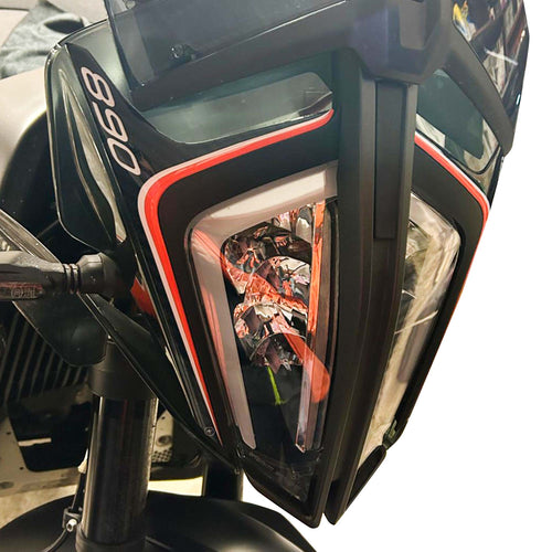 Adesivi 3D Protezioni Fanale Frontale moto compatibili con KTM 890 Adventure
