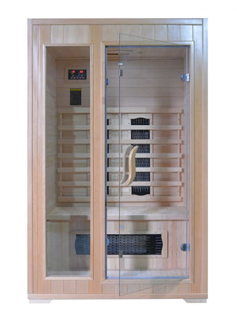 Sauna a Infrarossi per 2 persone in Legno Hemlock 120x100 Rubino