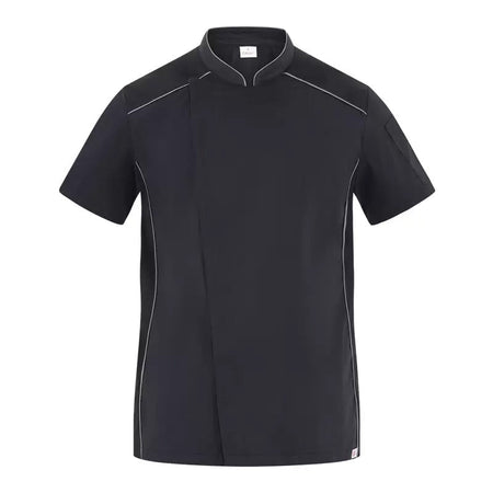 Giacca Cuoco Omar Nero con Profili Giacca Chef Manica Corta