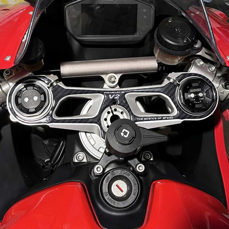 Adesivo 3D Piastra Forcella Sterzo compatibile con Ducati Panigale V2 2021-2024