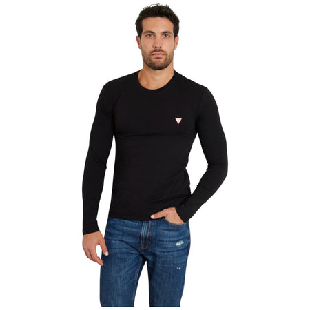 Guess t-shirt nera manica lunga M2YI28-J1314