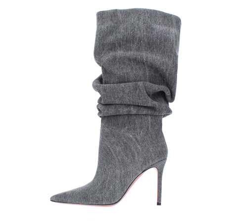 Amina Muaddi Stivali Denim da donna