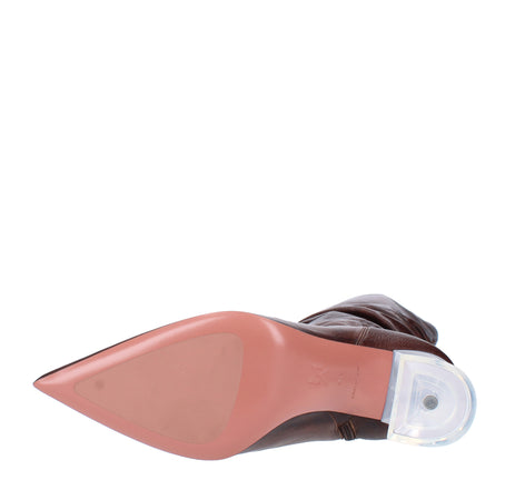 Amina Muaddi Stivali Marrone da donna