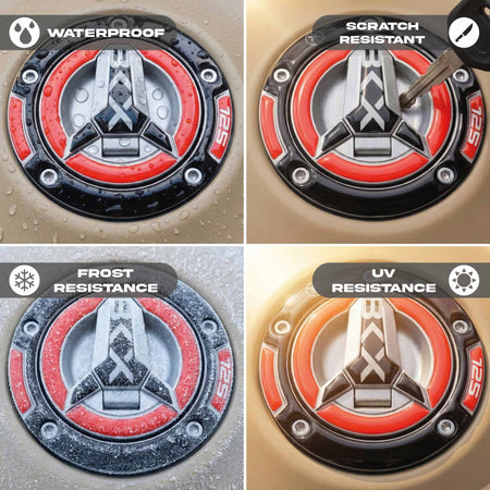 Adesivo resina gel 3D Tappo Serbatoio moto compatibile con Benelli BKX 125 125s
