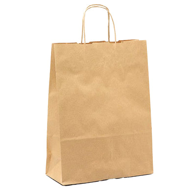 25 Shoppers Carta Biokraft 45X15X50Cm Neutro Cordino Avana