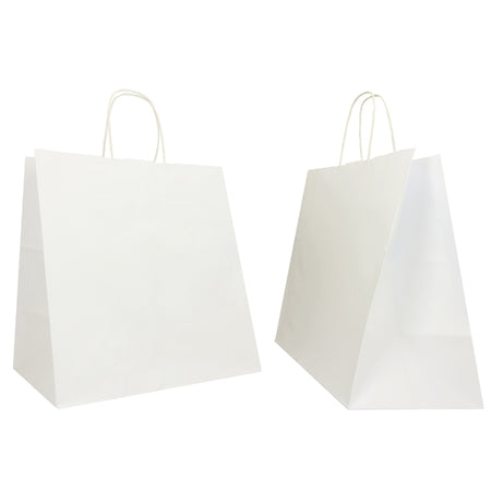 25 Shoppers Carta Kraft 32X20X33Cm Twisted Large Bianco
