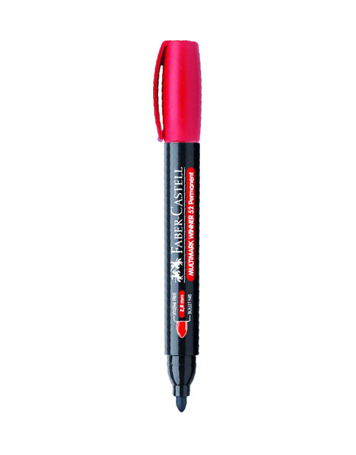 Marcatore permanente Faber-Castell Winner 54 punta scalpello rosso
