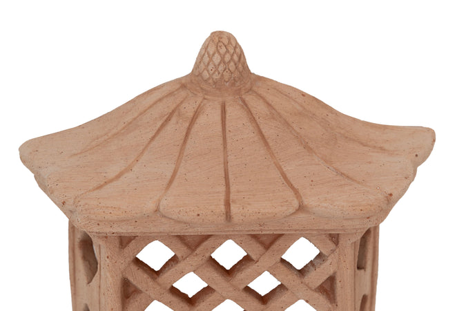 Biscottini Lanterna Biscottini Lampada Parete 25x10x36 Terracotta Artigianale Made Italia