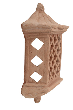 Biscottini Lanterna Biscottini Lampada Parete 25x10x36 Terracotta Artigianale Made Italia