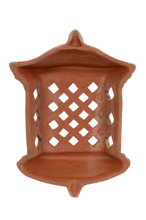 Biscottini Lanterna Biscottini Lampada Parete 25x10x36 Terracotta Artigianale Made Italia