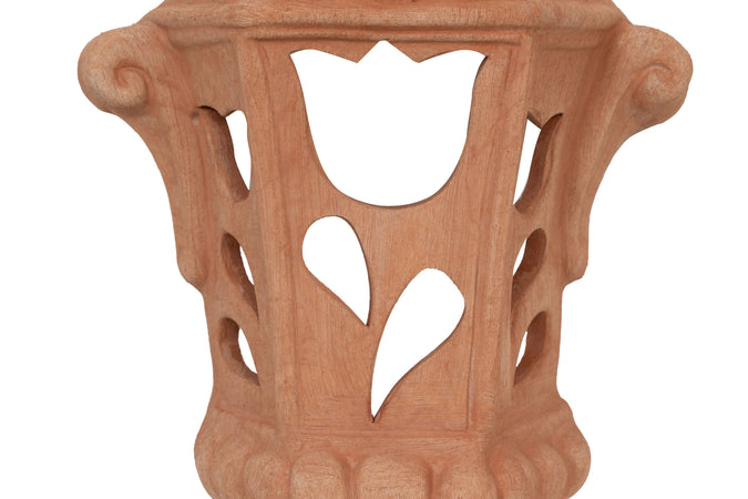 Biscottini Lanterna Biscottini Lampada da Parete Terracotta Antigeliva Lavorata a Mano