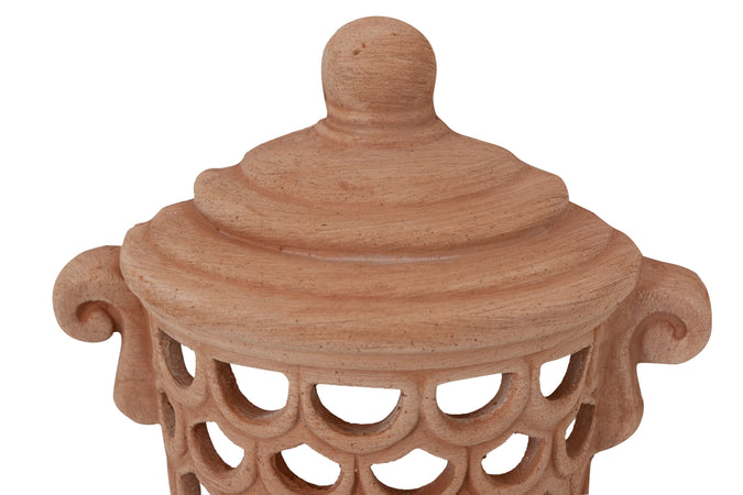 Biscottini Lanterna Lampada da parete da appendere in Terracotta 100% Made in Italy interamente Lavorata a Mano