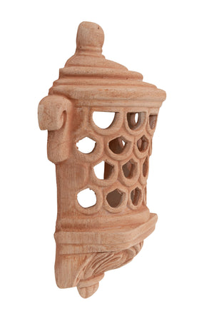 Biscottini Lanterna Lampada da parete da appendere in Terracotta 100% Made in Italy interamente Lavorata a Mano