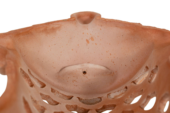 Biscottini Lanterna Lampada da parete da appendere in Terracotta 100% Made in Italy interamente Lavorata a Mano