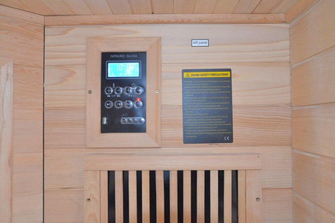 Sauna Combinata per 2 persone in Legno Hemlock 120x59x85 Angle