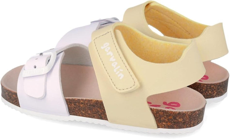 Sandali bambina bianco vaniglia dal 22 al 34 Garvalin