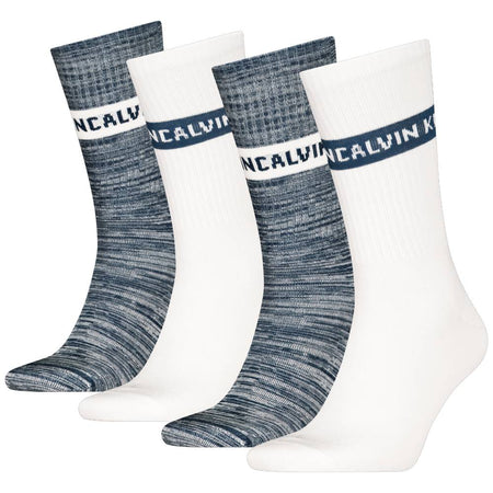 Calvin Klein uomo pack 4 calze bianco blu 701235983003801